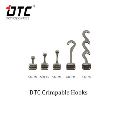 0.018'/0.022' DTC歯科矯正歯科 ステンレス鋼 折り畳み可能なフック 短く 長く 螺旋フック